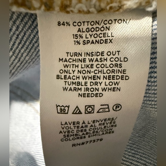 Ann Taylor Light Blue Denim Midi Skirt Frayed Hem - Picture 12 of 12